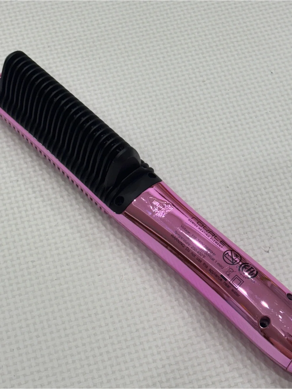 Royale Pink Ceramic Hair Straightener Heated Styling Multipurpose Hair Brush